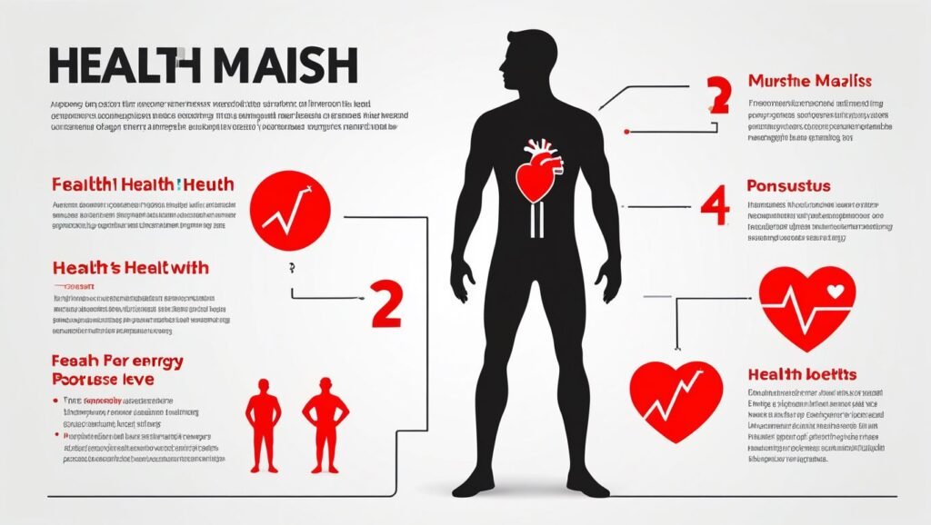 "Create an infographic-style illustration with a silhouette of a person with a defined slim waist. Surround the figure with icons representing health benefits like improved heart health, better posture, and increased energy levels. Use a modern, clean design."
Alt Text: A silhouette with a slim waist surrounded by icons of health benefits like heart health, posture, and energy, emphasizing the importance of a healthy waistline.