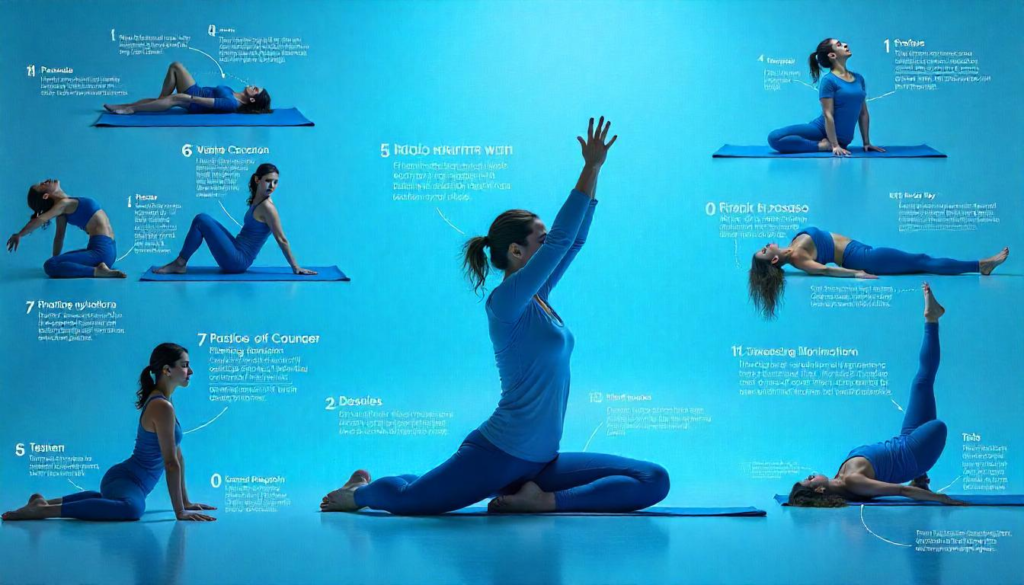 " easy yoga poses to reduce inflammation illustration."